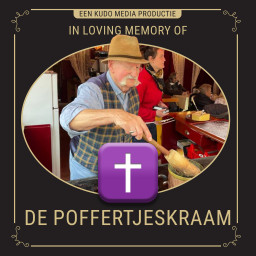 Afleveringplaatje van #21 De Poffertjeskraam van Trijnko Nijboer: 50 jaar Grote Markt, nu in de opslag 🥞