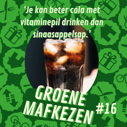 Afleveringplaatje van aflevering 16: ‘Je kan beter cola met vitaminepil drinken dan sinaasappelsap.’