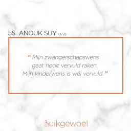 Afleveringplaatje van 55. Anouk Suy 1/2 (Moeilijk fertiliteitstraject met alternatieve wending)
