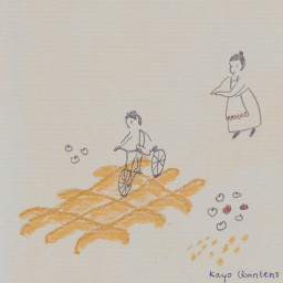 Afleveringplaatje van Wim houdt zijn wafel