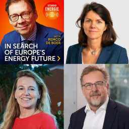 Afleveringplaatje van CCS-project Porthos, met Jan Willem van Hoogstraten, Willemien Terpstra en Mechthild Wörsdörfer