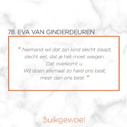 Afleveringplaatje van 78. Eva Van Ginderdeuren (Hyperemesis, excessief huilen, parentale burnout, uitgestelde rouw)