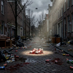 Afleveringplaatje van 296 Overal bloed