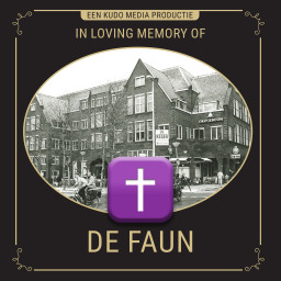 Afleveringplaatje van #14 De Faun: Restaurant, Soldatenkantine, Lasergame en Kledingzaak